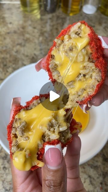 Taco Balls Recipe, Flaming Hot Cheetos Boudin Balls, Taco Balls, Dorito Taco Balls, Cheeto Balls, Flamin Hot Cheetos Recipe, Cheetos Cheese Ball, Hot Cheetos Boudin Balls, Hot Cheetos Balls