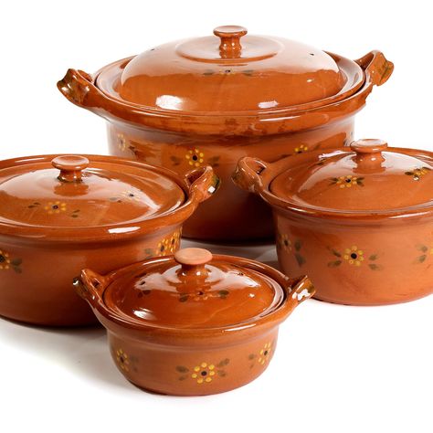 Terracotta Cookware, Mexican Cookware, Clay Cooking Pots, Tiffin Lunch Box, Mexican Kitchen Decor, Mexican Kitchen, Mexican Dessert Recipes, Mexican Kitchens, Gadgets Kitchen Cooking