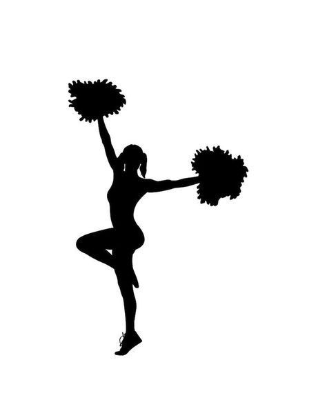 Cheer Illustration, Cheer Silhouette, Cheerleading Crafts, Cheerleader Silhouette, Hand Lettering Alphabet Fonts, Cheer Posters, Cheerleader Svg, School Cheer, Handmade Bookmarks Diy