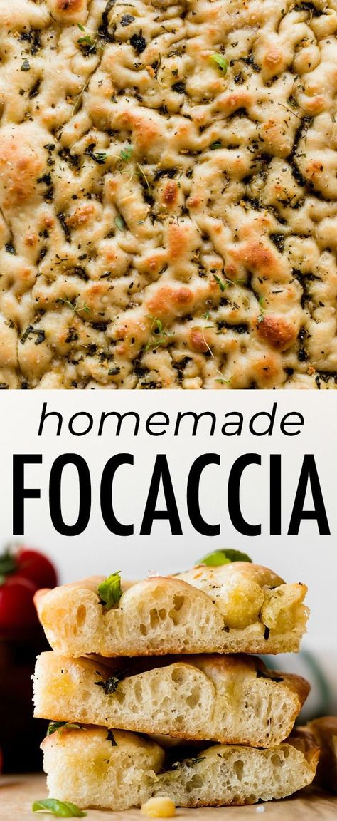 Foccacia Recipe, Homemade Focaccia Bread, Homemade Focaccia, Foccacia Bread, Focaccia Bread Recipe, Rosemary Herb, Herb Bread, Focaccia Bread, Savoury Baking