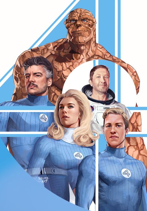 Uzuri Art on X: "The Fantastic Four https://t.co/CTyy3pcBoj" / X Fantastic Four Fanart, Uzuri Art, Victor Von Doom, The Fantastic Four, Fantastic 4, Chadwick Boseman, Fantastic Four, Marvel Art, Grimm