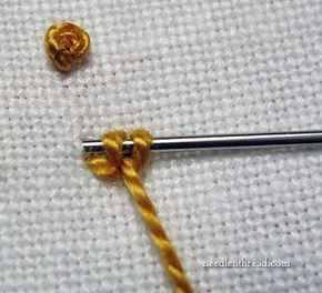 Colonial Knot, French Knot Stitch, French Knot Embroidery, Crazy Quilting, Needlepoint Stitches, Embroidery Stitches Tutorial, Pola Sulam, Brazilian Embroidery, French Knots