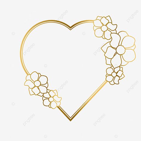 Marco Png, Coaching Branding, Hearts Clipart, Couple Engagement Pictures, Wedding Frame, Polymer Clay Jewelry Tutorials, Frame Png, Sweet Stories, Golden Heart