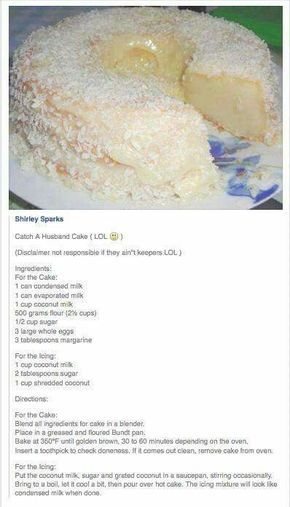 Cake For Husband, Coconut Recipes, Pie Cake, Coconut Cake, White Cake, Food Cakes, Eat Dessert, Vintage Recipes, Easy Cake