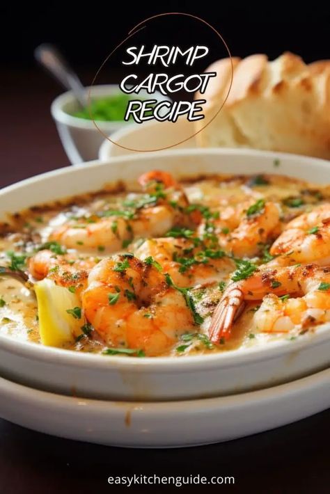 French Shrimp Dishes, French Shrimp Recipe, Shrimp Cargot Recipe, Shrimp Cargot, Argentine Shrimp Recipe, Appetizers Shrimp, December Food, Small Shrimp Recipes, French Cooking Recipes