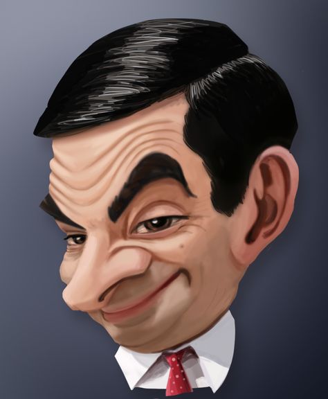 Mr Bean Caricature, Celebrity Caricatures Sketch, Mr Bean Movie, Mr Bean Funny, Caricature Sketch, Mr Bean, Celebrity Caricatures, Celebrity Art, Realistic Drawings