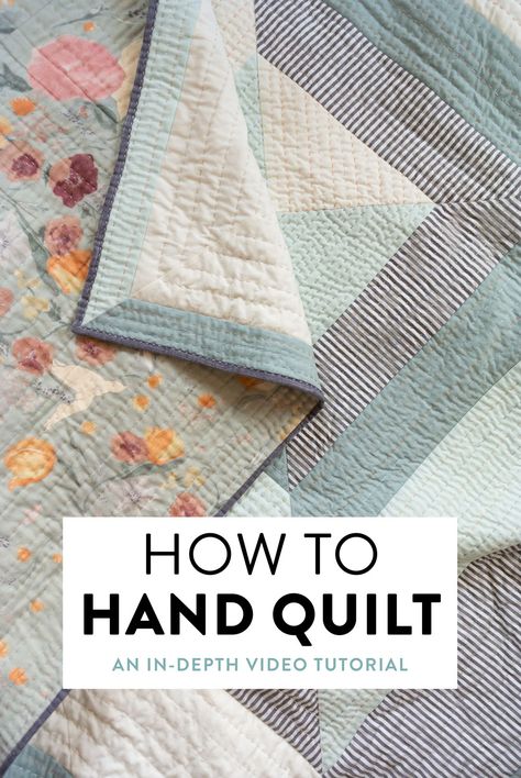 How To Hand Quilt, Easy Hand Quilting, Hand Quilting Technique, Hand Quilting Designs, Hand Quilting Patterns, Quilting Videos, Bonnie Hunter, Quilt Tutorial, Beginner Sewing Projects Easy