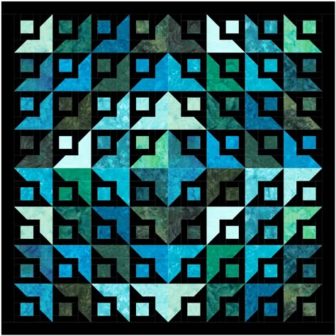 Island Batik Ambassador- March 2023 Project- Teal Appeal Quilt- Part of the It’s All Up To You Challenge – Blue Bear Quilts Teal Quilt Patterns, Blue And Green Quilt Ideas, 10 Inch Square Quilt Patterns, 2 Color Quilts, Teal Quilt, Green Quilts, Modern Quilt Blocks, Modern Quilt Pattern, Sewing Hand