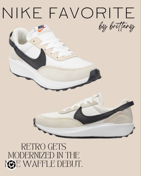 Retro gets modernized in the Nike Waffle Debut 😮‍💨 these are my absolute newest obsession and they are on SALE. Jump on this awesome discount 🏷️ 🤑 Follow my shop @brittanyjohnson on the @shop.LTK app to shop this post and get my exclusive app-only content! #liketkit #LTKshoecrush #LTKSale #LTKFind @shop.ltk https://liketk.it/43kxj Waffle Nike Shoes Outfit, Nike Waffle Outfit, Nike Waffle Debut Outfit, Waffle Debut Nike, Retro Sneakers Outfit, Mom Capsule Wardrobe, True Best Friend, Nike Waffle Debut, Nike Training Shoes