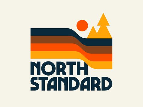 North Standard by Doublenaut Outdoor Logos, Inspiration Logo Design, Bold Logo, Retro Logos, Badge Design, Retro Logo, Design Typography, Business Logo Design, 로고 디자인