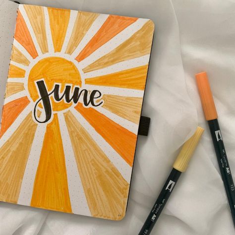 Bullet Journal Ideas for June - Bullet Planner Ideas Bullet Planner Ideas, Bullet Journal Yearly Spread, June Cover Page, Bullet Journal Yearly, May Bullet Journal, Bullet Journal Work, Polar Opposites, Bullet Journal Month, Bullet Journal Monthly Spread