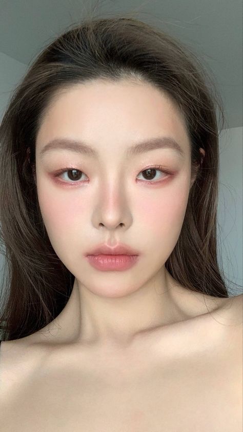 Monolid Makeup Korean, Monolid Natural Makeup, Makeup Ala Korea, Makeup Asia, Makeup Ulzzang, Monolid Makeup, Bentuk Alis, Korea Makeup, Soft Makeup Looks