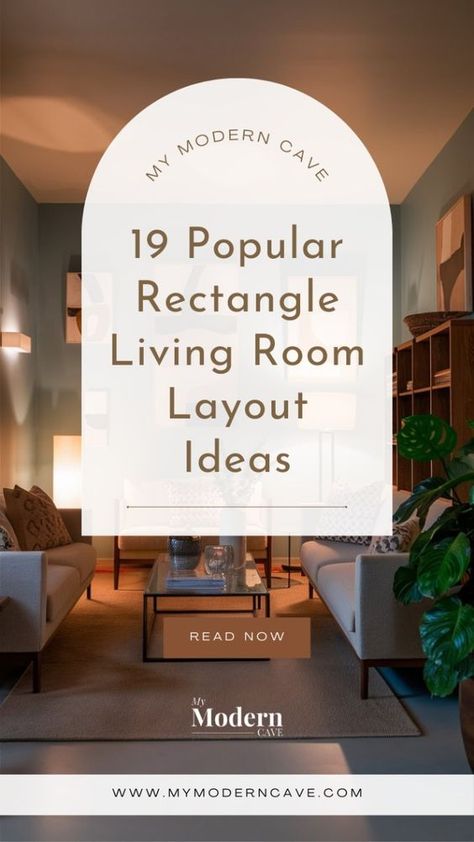 Revitalize your space with these 18 creative rectangle layout ideas that will breathe new life into your living room. Discover how to maximize functionality while adding style and comfort, whether you prefer a cozy nook or an open-concept feel. Dive into these innovative designs and reimagine your sanctuary today! Rectangle Lounge Room Ideas, Living Room Furniture Placement Ideas, 11x15 Living Room Layout, How To Decorate A Rectangle Living Room, 12 X 20 Living Room Layout, Small Den Decorating Ideas Cozy, Open Concept Living Room Decor Ideas, Living Room Rectangle Layout, Oblong Living Room Layout Ideas