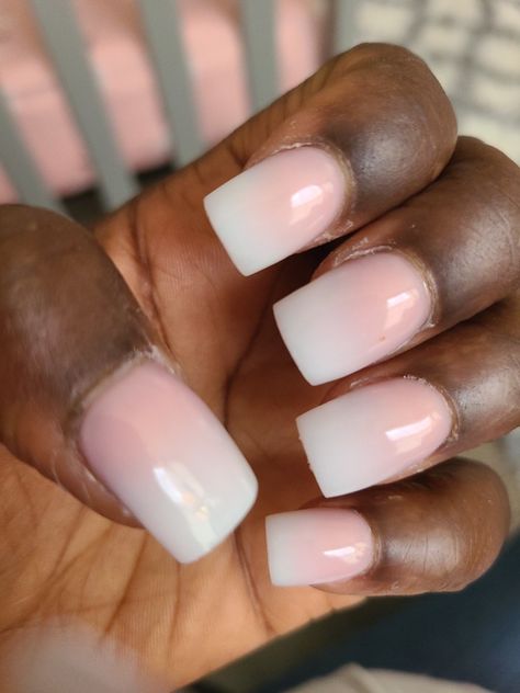 Pink And White Ombre, White Ombre, Cute Nail Designs, Ombre Nails, Do More, Pink And White, Cute Nails, Pink White, Acrylic Nails