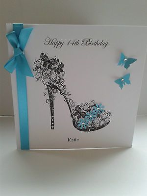 Handmade mum sister #daughter 21st 18th #birthday shoe card #personalised, View more Daughter 21st, 21 Cards, Tattered Lace Cards, 70th Birthday Card, 18th Birthday Cards, 21st Birthday Cards, Birthday Cards For Mum, Birthday Cards For Women, Birthday Crafts