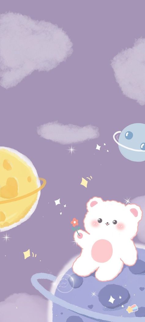 Cute Soft Wallpaper, Wallpaper Cute Pastel, Watercolor Wallpaper Phone, Sparkly Iphone Wallpaper, Light Purple Wallpaper, Wallpaper Hp, Vintage Flowers Wallpaper, Iphone Wallpaper Kawaii, Cute Galaxy Wallpaper