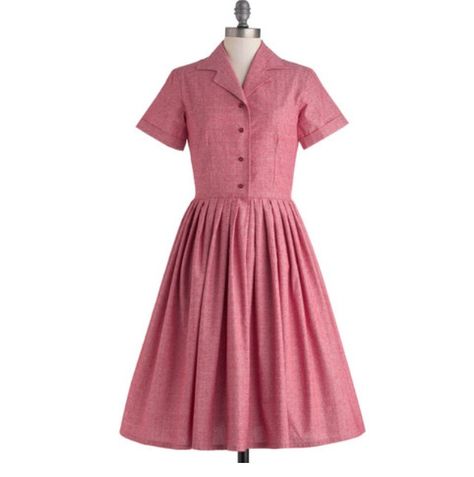 Modcloth 1950s Fashion Dresses, Retro Style Dress, Vintage Dresses 50s, Retro Vintage Dresses, Shirtwaist Dress, Vintage Inspired Fashion, Trendy Fashion Tops, Retro Mode, Vintage Inspired Dresses