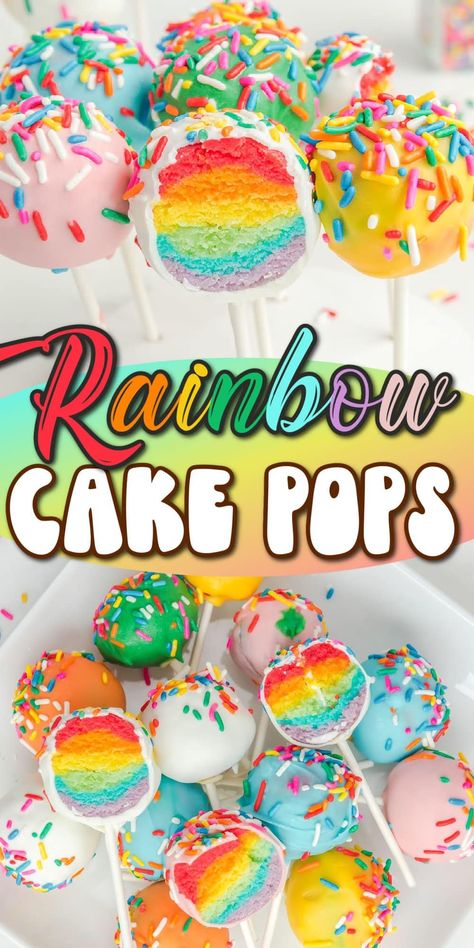 Tye Dye Cake Pops, Pride Cake Pops, Homemade Rainbow Cake, Cake Pop Frosting Recipes, Pride Dessert Ideas, Pride Baked Goods, Rainbow Dessert Ideas, Tie Dye Cake Pops, Cake Pop Designs Birthday