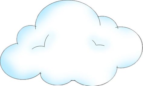 Cloud Outline Drawing, Cloud Drawing Step By Step, How To Draw Clouds, Draw Clouds, Cloud Outline, Floating In The Sky, Cartoon Clouds, Elongated Oval, Cloud Drawing