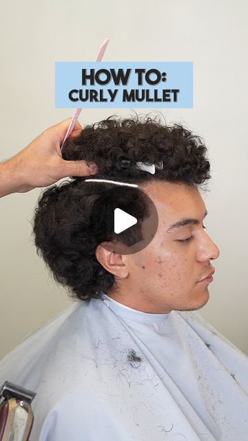 9.7K views · 1.1K likes | Miami/Broward Barber • Emmett Tuff 🇵🇭🇺���🇸🎰 on Instagram: "Here’s an easy way to do a modern mullet with a low taper on curly hair! Be sure to follow me for more content! 🤙🏽  𝐒𝐨𝐮𝐭𝐡 𝐅𝐥𝐨𝐫𝐢𝐝𝐚 🌴 For the best barber services, 𝘤𝘭𝘪𝘤𝘬 𝘵𝘩𝘦 𝘭𝘪𝘯𝘬 𝘪𝘯 𝘮𝘺 𝘣𝘪𝘰!⁣⁣ ⁣⁣ Miami | Fort Lauderdale | Boca Raton" Mullet Haircut On Curly Hair, High Fade With Curly Hair, Full Curly Hair Men, Johnny Depp Mullet, Mullet Hairstyle For Curly Hair, Mullet With Tapered Sides, Low Haircut For Men, Best Haircuts For Curly Hair Men, Mullet On Curly Hair Men