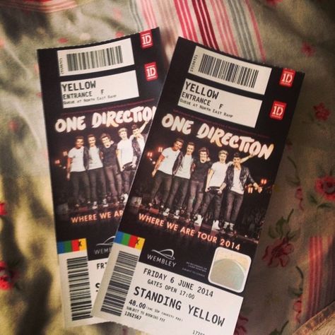 One direction tickets, 1D tickets, where we are tour, one direction where we are, this is us, Harry Styles, niall horan, louis tomlinson, liam payne, Zayn Malik One Direction Tickets, Where We Are Tour, Harry Styles Aesthetic, Zayn Malik, Liam Payne, Niall Horan, Louis Tomlinson, One Direction, Harry Styles