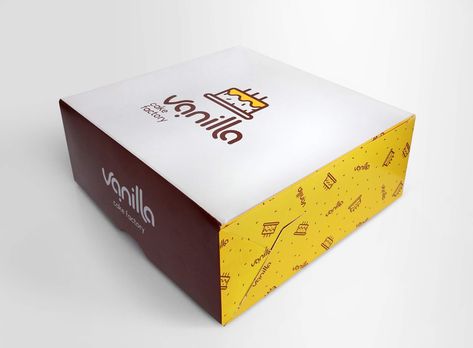 Vanilla – Packaging Of The World Food Packaging Box Design, Food Packing Box Design, Food Box Packaging Design, Food Box Design, Creative Box Design, Packaging Diy Box, Kardus Packaging, Cake Packaging Design, Cake Box Design