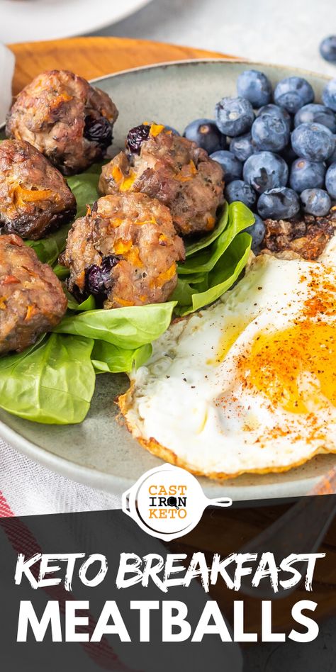 No Egg Keto, Egg Keto Breakfast, Breakfast Meatballs, Keto Meatballs, Keto Breakfast Recipes, Counting Carbs, Breakfast Keto, Keto Pancakes, Keto Recipe