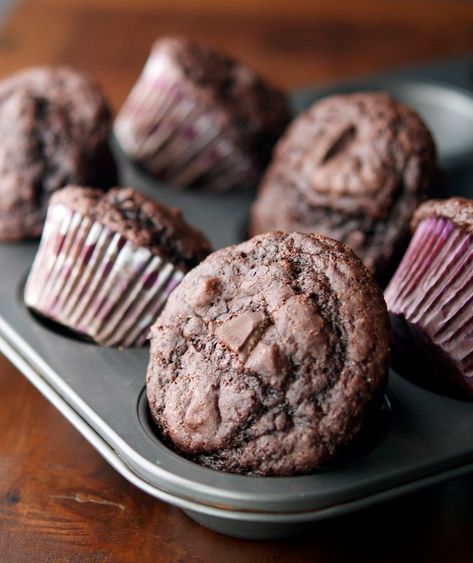 Double Chocolate Protein Muffins Chocolate Protein Muffins, Veg Protein, Blueberry Cupcakes, Double Chocolate Muffins, Protein Baking, Protein Muffins, Protein Powder Recipes, Protein Desserts, Powder Recipe