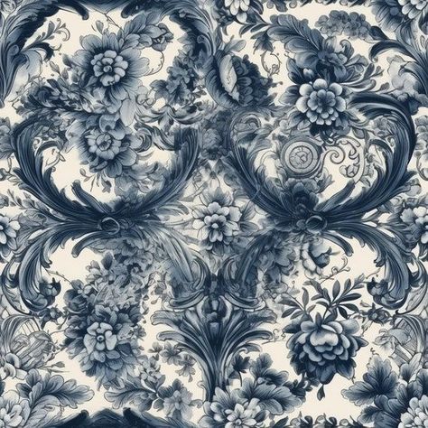 Blue and White Baroque Tile in Floral Design: Resin Artwork Inspired by Elaborate Textiles and Rococo Decadence by CustomCanvasCurators Check out this stunning resin artwork with baroque-inspired floral designs and enchanting watercolors! 😍 The mix of dark white and navy hues captures the rococo decadence perfectly, making it a true eye-catcher for vintage decor lovers. The glossy finish of the resin adds an extra touch of elegance to this exquisite piece. A must-have for any art collector!... Rh Decals, Blue And White Tile, Tile Artwork, Royal Pattern, Dark White, Neutral Wallpaper, Style Baroque, Blue Texture, Resin Artwork