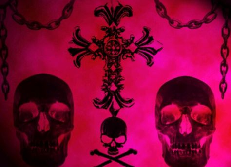 #Pink #Black #Goth #Skulls #Wallpaper Goth Pic, Pink And Black Goth, Pink Goth, Red And Black Wallpaper, Western Wallpaper Iphone, Skull Pictures, Victorian Wallpaper, Goth Wallpaper, Gothic Wallpaper