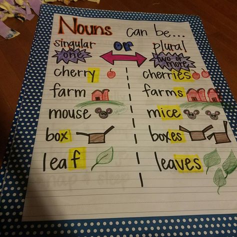 Singular Plural, Ela Anchor Charts, Singular And Plural Nouns, Classroom Anchor Charts, Proper Nouns, Math Anchor Charts, Singular And Plural, Classroom Activity, Plural Nouns