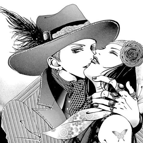 Shin Nana, Aesthetic Era, Paradise Kiss, Gothic Anime, Old Anime, Anime Monochrome, Black And White Posters, Anime Tattoos, Cute Wallpaper Backgrounds