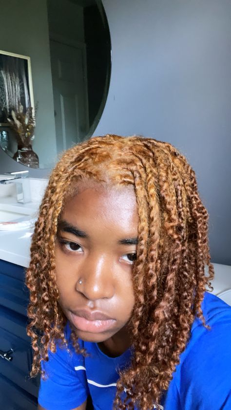 Dyed Twists Natural Hair, Honey Brown Locs, Natural Braided Hairstyles, Curly Hair Styles Easy, Beautiful Dreadlocks, Short Locs Hairstyles, Dyed Natural Hair, Braids Hairstyles Pictures, Dyed Hair Inspiration