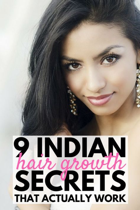 Indian Hair Growth Secrets: Healthy Natural Hair Growth Tips That Work | Want to know how to grow your hair FASTER? While we can’t promise it’ll happen overnight, in a week, or even in a month, we’ve got 19 tips to teach you how to grow your hair naturally with things like coconut oil and aloe vera, the right food choices, and hair growth products that actually work. These real beauty remedies are your ticket to long, luscious, thick hair that glows! Indian Hair Growth, Indian Hair Growth Secrets, Grow Your Hair Faster, Hair Overnight, Hair Growth Products, Healthy Natural Hair Growth, Natural Hair Growth Tips, Twisted Hair, Hair Growth Secrets