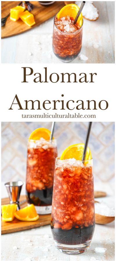 Palomar Americano in two glasses with ice and orange slices. Americano Cocktail Recipe, Cold Brew Cocktail, Pebble Ice, Easy To Make Cocktails, Craft Cocktail Recipe, Sweet Vermouth, Grapefruit Soda, Homemade Syrup, Tiki Cocktails