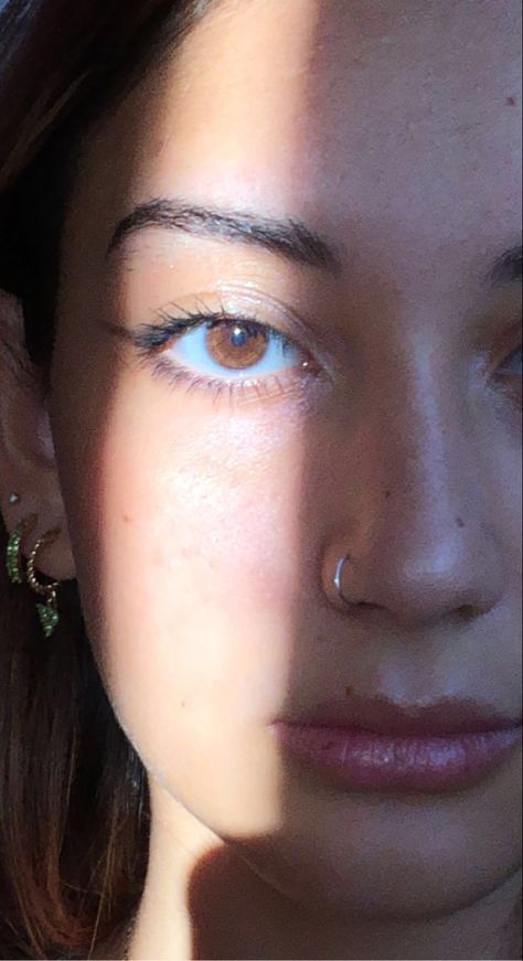 Clear Nose Piercing, Nose Ring Aesthetic, Different Nose Shapes, Nose Piercing Ring, Cute Nose Piercings, Short Grunge Hair, Face Piercings, Nose Earrings, Nose Piercings