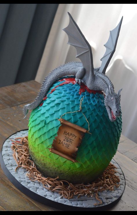 Dragon Egg Cake, Dragon Cake Ideas, Game Of Thrones Birthday Cake, Dragon Themed Birthday Party, Game Of Thrones Birthday, Dragon Birthday Cakes, Game Of Thrones Cake, Small Birthday Cakes, Dragon Cake