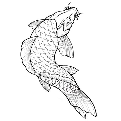 Tattoo Koi Fish, Arm Tattoos Lettering, Cute Deadpool, Tattoo Koi, Carp Tattoo, Fish Stencil, Koi Tattoo Design, Tattoo Design Tattoo, Polynesian Tattoo Designs