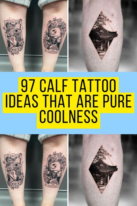 Ben Volt Tattoo, Calf Sleeve Tattoo, Calf Tattoo Ideas, Calf Tattoos For Women, Calf Tattoo Men, Lower Leg Tattoos, Rose Tattoos For Men, Back Tattoos For Guys, Red Ink Tattoos