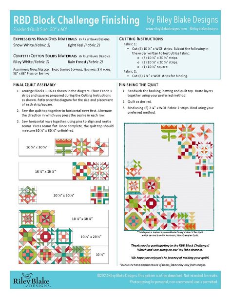 2023 RBD Block Challenge Patterns | Riley Blake Designs Wildflower Quilt Ideas, Riley Blake Quilt Patterns, Riley Blake Quilt, Girl Quilts Patterns, Fall Quilt Patterns, Quilt Layouts, Quilting Designs Patterns, Quilt Block Patterns Free, Lori Holt