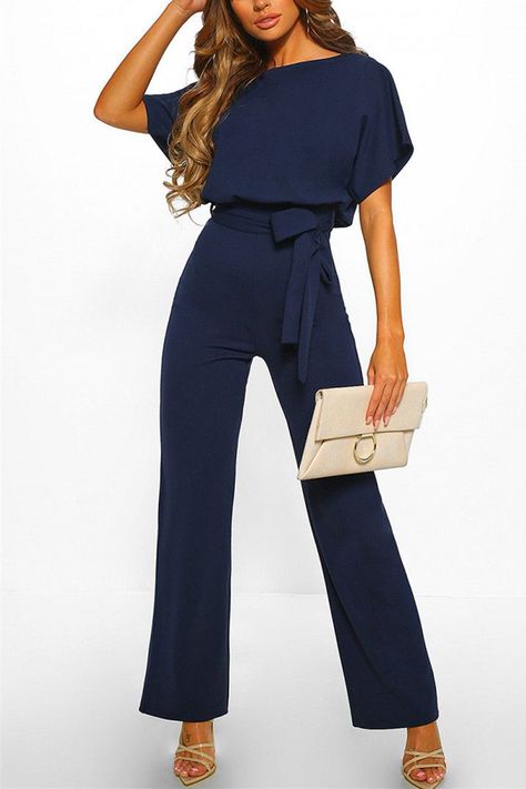 452bf208bf901322968557227b8f6efedesc46520267ri Summer Jumpsuit Short, Womens Summer Jumpsuits, Women's Jumpsuit, Jumpsuit Navy Blue, Casual Bodysuit, Plus Size Romper, Jumpsuit Elegant, Jumpsuit Summer, Short Sleeve Jumpsuits