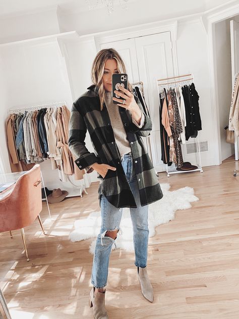 Shirt Jacket Outfit, Inspo Fits, Buffalo Plaid Shirt, Flannel Jacket, Jacket Outfit, Layering Outfits, Bb Dakota, Faux Leather Leggings, Fall Winter Outfits