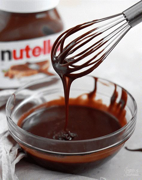 Nutella Ganache Recipe for Drip Cakes - Sugar & Sparrow Ganache Drip Recipe, Nutella Birthday Cake, White Chocolate Ganache Recipe, Nutella Ganache, Nutella Frosting, Ganache Drip, Chocolate Ganache Recipe, Chocolate Frosting Recipes, Ganache Frosting