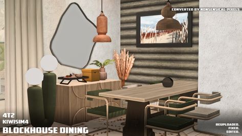 Sims 2 Dining Room, Sims 4t2 Conversions, Sims 2 Build Cc, 4t2 Conversion, Ts2 Cc, Cute Furniture, Los Sims, Sims 2, Sims 3