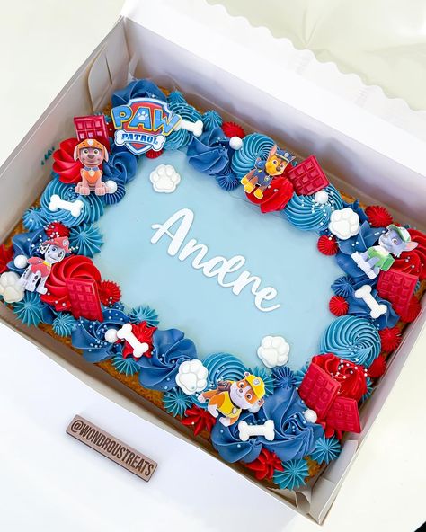 Wondrous Treats | 🦴 Andre’s Paw Patrol Cake 🐾 #pawpatrol#sheetcake#pawpatrolcake#pawpatrolbirthday#cke#cakesofig#lasvegas#lasvegascakes | Instagram Patrol Paw Cake, Paw Patrol Cake Sheetcake, Paw Patrol Birthday Sheet Cake, Paw Patrol Cookie Cake, Number 4 Birthday Cake, Paw Patrol Number Cake, Paw Patrol Cake Design, Paw Patrol Dessert Table, Paw Patrol Sheet Cake