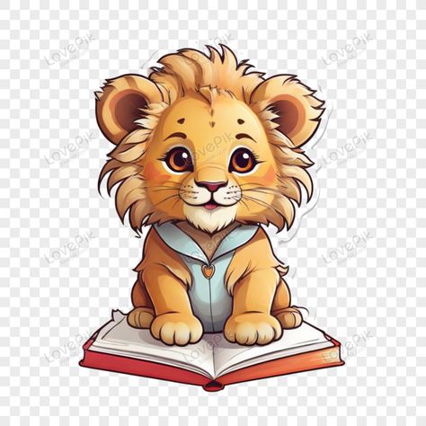 Valentine Drawing, Cartoon Template, Lion Book, Childrens Book Cover, Kids Reading Books, Png Hd, Preschool Books, Transparent Image, Creative Background