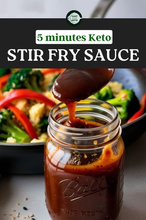 easy 5 minutes Keto Stir Fry Sauce recipe Keto Stir Fry Sauce Low Carb, Low Carb Stir Fry Sauce, Keto Stir Fry Sauce, Sugar Free Stir Fry Sauce, No Carb Dinner, Stir Fry Keto, Fry Sauce Recipe, Keto Stir Fry, Stir Fry Sauce Recipe