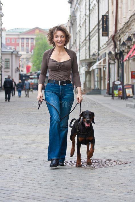 Walking Dog Reference, Woman Walking Reference, Person Walking Dog Reference, Woman Walking, Walking Dog, Person Walking In City, Lady Walking Dog, Woman Walking Dog, Taking Dog For A Walk