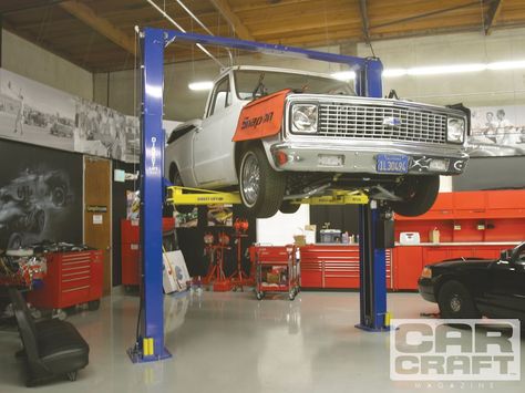 Lift For Home, Home Car Lift, Backyard Shop, Mechanic Shop Decor, Two Post Car Lift, Garage Car Lift, Car Hoist, Two Post Lift, Car Care Products