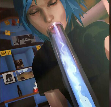 Life Is Strange: Getting High. Chloe Price, Life Is Strange, Blue Hair, Life Is, Chloe, We Heart It, Audio, Lost, Hair